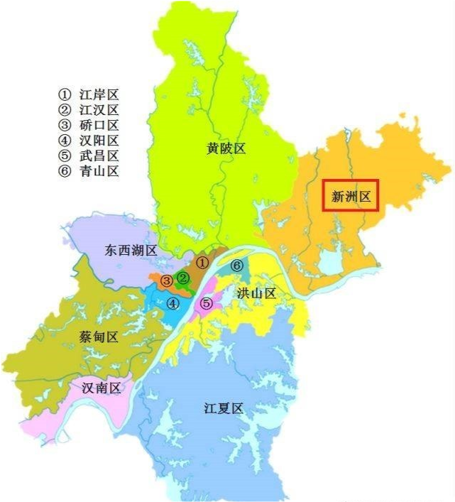 最新武汉市行政区划图